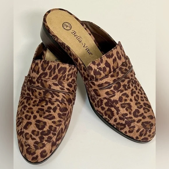 Bella-Vita cheetah print mules. Size 7.5 Never worn. Excellent condition - Picture 5 of 6